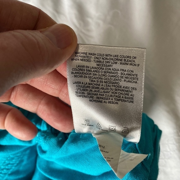 Jessica Simpson Women's Aqua Denim Beach Shorts Elastic Waist Drawstring Size 26 - Picture 7 of 12